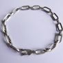 Vintage Sterling Silver Paperclip Chain Bracelet Features Elongated Rectangular Links and a Secure Box Clasp Closure. length 8" - 10,2g Image 6