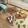 Rustic Wooden 3 Piece Nest of Tables (FREE POSTAGE) Image 2