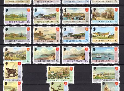 1973 Isle of Man Independent Postal Administration Definitive Stamps Mint Never Hinged (MNH)
