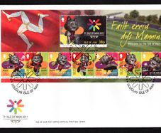 2011 Isle of Man Fourth Commonwealth Youth Games, Isle of Man Commemorative Stamps Miniature Sheet First Day Cover (FDC)