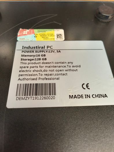 Fanless Industrial Mini PC Intel Core i7-6500U, 16GB, 256GB SSD, Windows 10 Pro  RS232 HDMI VGA