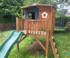 Playhouse and Slide
