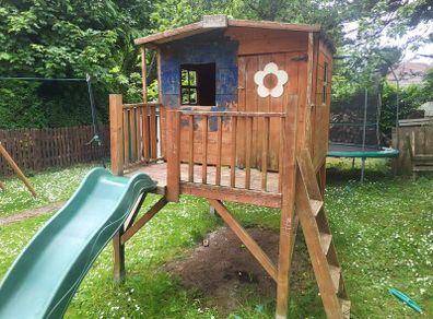 Playhouse and Slide