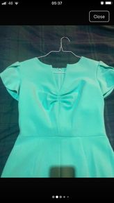 Bright green dress
