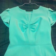 Bright green dress