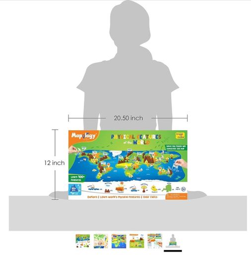 Imagimake Mapology Physical Features of World - 3D World Puzzle & Jigsaw for Kids