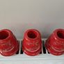 3 red Candle holders Image 4