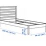 White single bed frame Image 5