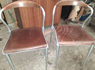 Pair of Piuma occasional chairs designed by Origlia