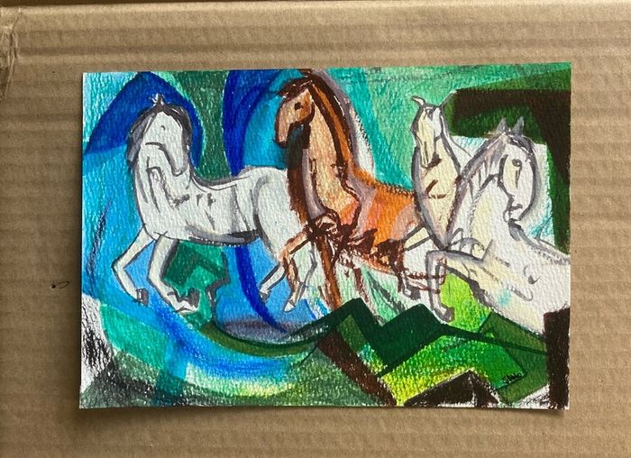 Original art Horse Art original Art Horse painting contemporary Irish Art abstract painting