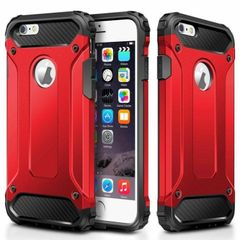Red Stylish Back Cover Case for iPhone 8, 7, SE 2020 Hybrid Black and Gold Saver