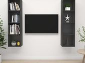 Wall-mounted TV Cabinets 2 pcs Grey Chipboard