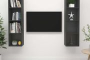 Wall-mounted TV Cabinets 2 pcs Grey Chipboard
