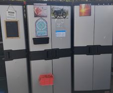 Storage presses for shed