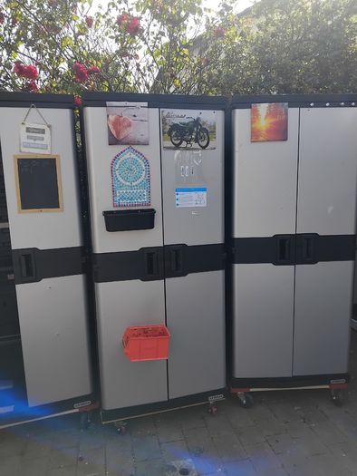 Storage presses for shed