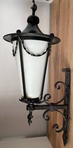 French wrought iron milk shade Paris light