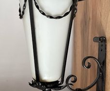 French wrought iron milk shade Paris light