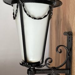 French wrought iron milk shade Paris light