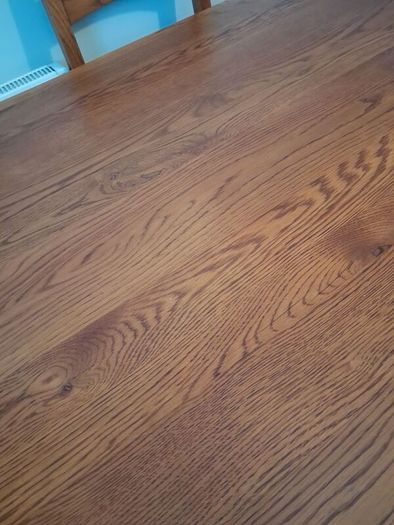 Solid Oak 6ft Dining Table and 6 matching solid oak chairs