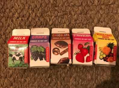 Kikkerland set of 5 scented erasers