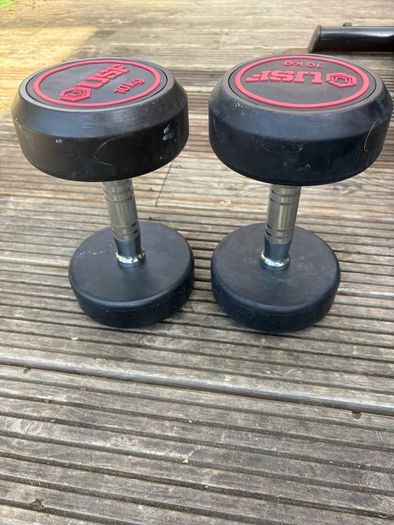 Gym Bench & Dumbbells 10kg & 22.5kg Hex Dumbbells
