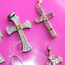 Collection of 5 Crosses Jesus Christian Onyx Zirconia Others 5cm , 3,5cm Image 6