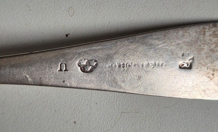 Silver spoon, probably Swedish, Sterling? Rare Markings, Antique