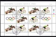 1988 Ireland Olympics Commemorative Stamp Sheetlet with Dublin First Day Cancel