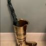 Antique Brass Boot Umbrella Stick Stand Image 4