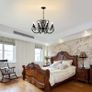 8-Light Vintage Black French Country Chandelier: Image 10