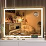 Vanity Mirror with Lights, 70 x 50cm LED Makeup Mirror, Lighted Make up Mirrors with Touch Screen Control, 3 Dimmable Modes Square White Image 2