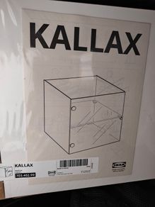 Kallax glass insert with shelf X 2