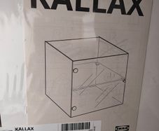 Kallax glass insert with shelf X 2