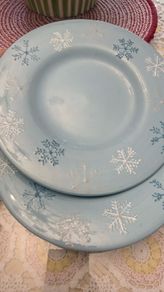 Christmas side plates Snowflake