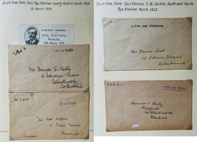 Ireland 1922-1954 Litir Um Thoghchan 29 Election envelopes