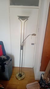 large brass floor lamp