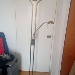 large brass floor lamp