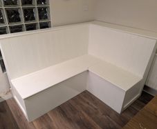 Custom-Made White Kitchen Corner Bench