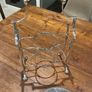 G.W.S George Wish EPNS silverplate 2 Tier Cake Stand Rare Cane Handle Image 5
