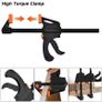 Woodworking Clamp F Hard Quick Release Ratchet Speed Squeeze Clip Kit Long Carpenter Set Nylon Gadget Work Bar Hand Tool 4inch Image 3
