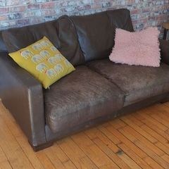 genuine leather 2-seat sofa