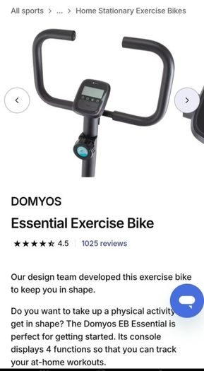 exercise bike like new