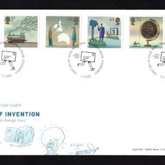 2007 Great Britain World of Invention - Self-Adhesive Commemorative Stamps addressed First Day Cover (FDC) with Edinburgh pictorial cancel
