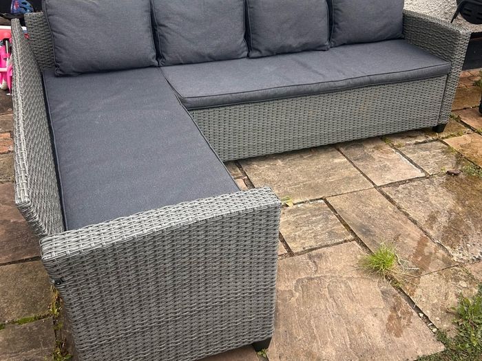 Garden L Shape Chair in Charcoal Grey