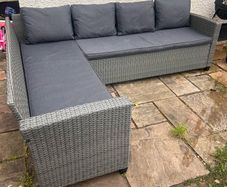 Garden L Shape Chair in Charcoal Grey