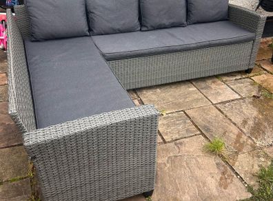Garden L Shape Chair in Charcoal Grey