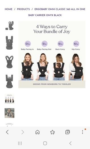Ergo Baby 360 carrier/sling