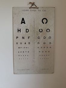 Early 20th Century Lizars Eyesight Test Card