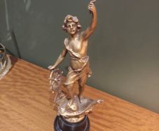 3 Large Vintage Bronze Effect Statues