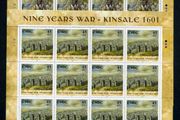 2001 Ireland Kinsale 1601 - Nine Years Wars (Irish Pikeman, English Cavalry, Spanish Pikeman &amp; Kinsale) Commemorative Stamps Sheetlet Plate 1A1A1A1A Mint Never Hinged (MNH).